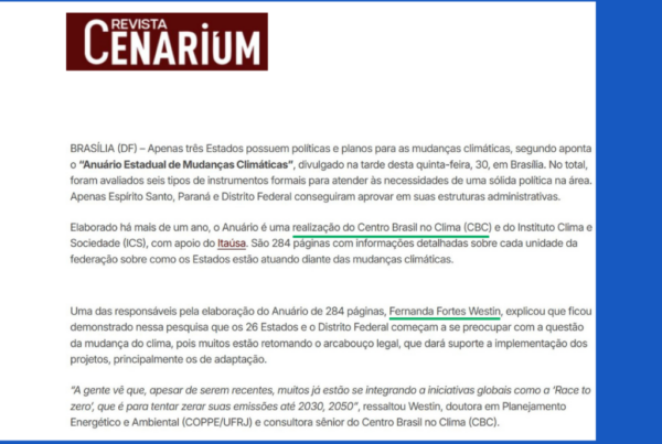 CBC_Anuário Estadual de Mudanças climáticas-destaque nas mídias